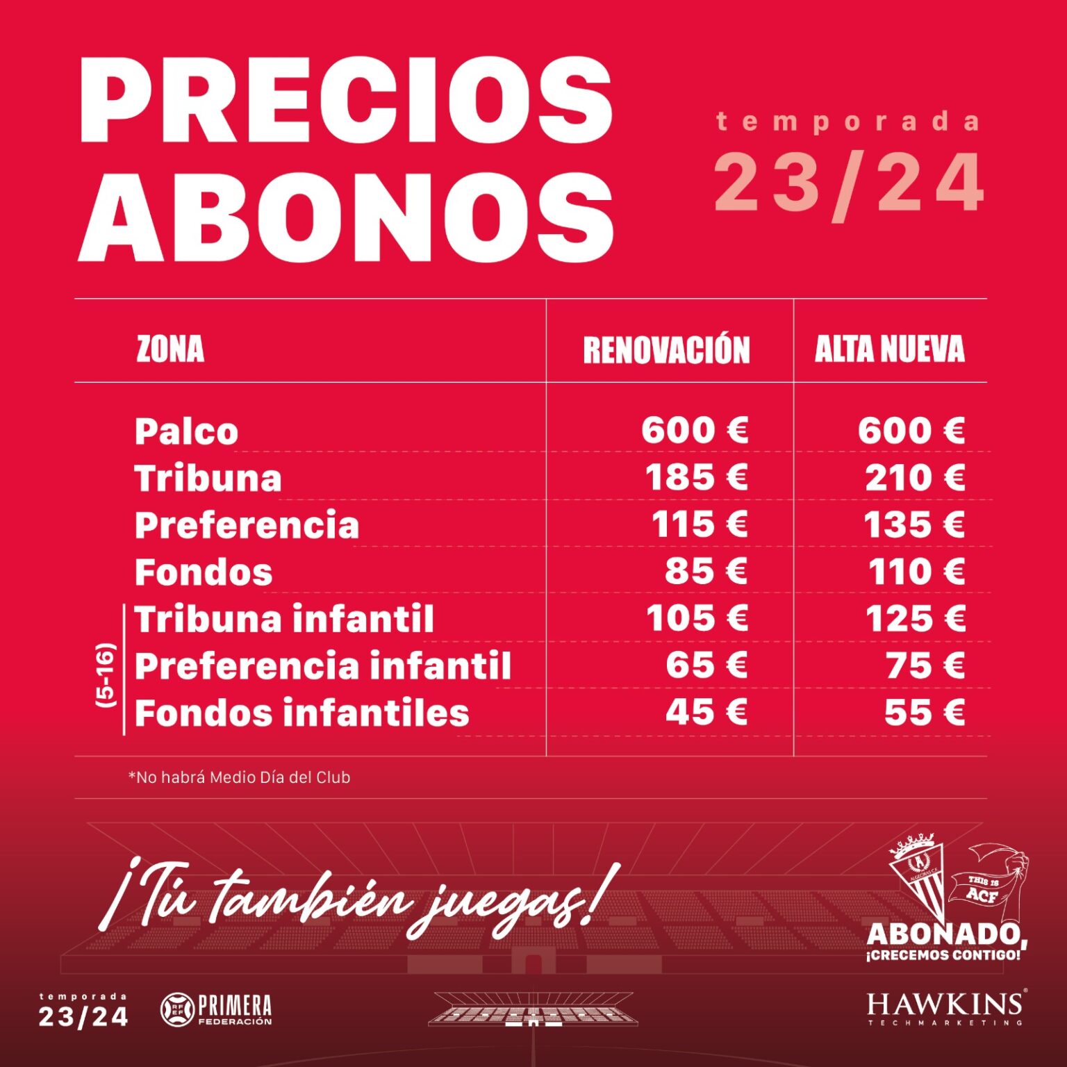 Campaña de abonos 20232024 ¡Crecemos contigo! Algeciras C.F.